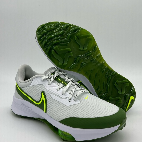 mens Nike Infinity Tour Golf cleats DC5221-173 green white new without box - Picture 1 of 8